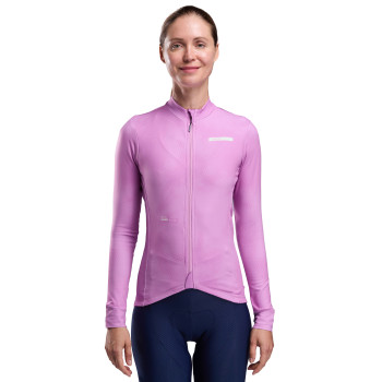 Damen-Langarm-Radtrikot EKOI Perf TIE & DYE Mauve