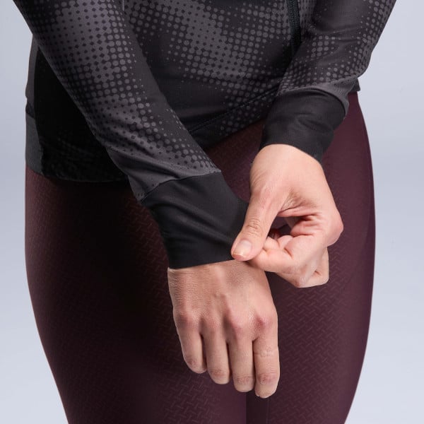 Maillot manches longues femme EKOI Perf TIE & DYE Noir