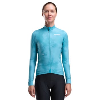 Women's long-sleeve jersey EKOI Perf TIE & DYE Azure Green