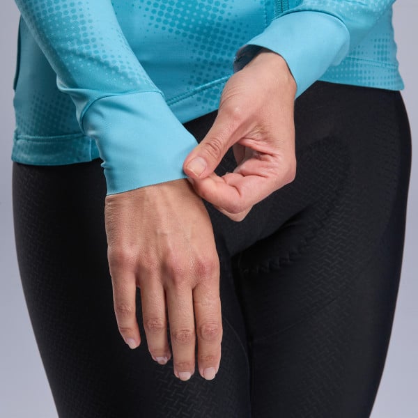 Maillot manches longues femme EKOI Perf TIE & DYE Vert Azur