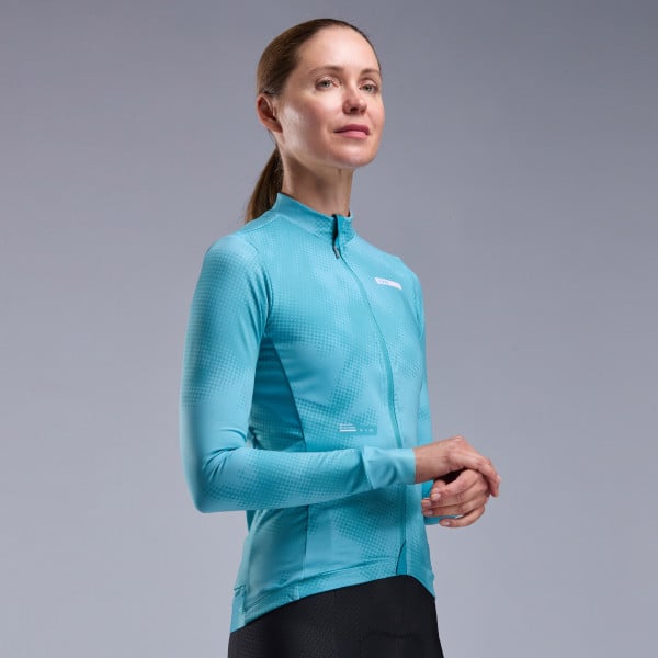Maillot manches longues femme EKOI Perf TIE & DYE Vert Azur