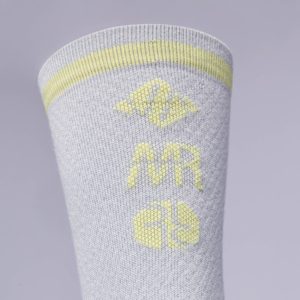 Chaussettes hiver femme OUTLAST EKOI Racing x MARION ROUSSE Gris Lime