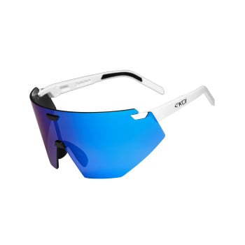 Lunettes EKOI Racing AEROLITE Blanc Noir REVO Blue Cat3