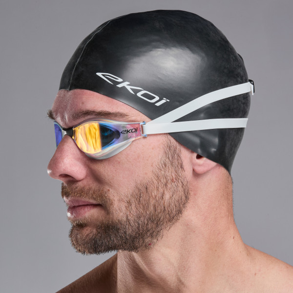 GORRO DE NATACIÓN EKOI PERF WaveCut SILICON NEGRO