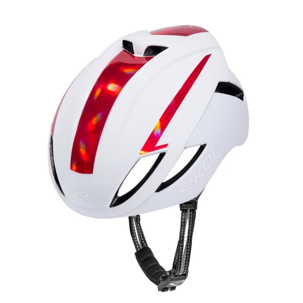 Photo Casque EKOI Perf AR14 LTD Competition Blanc Holo Rouge