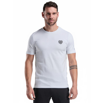 T-SHIRT LIFESTYLE EKOI HEART CHAIN WEISS/SCHWARZ