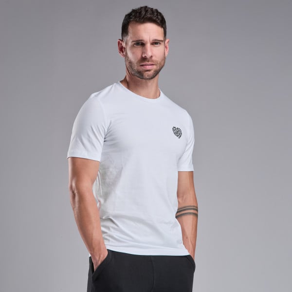 T-shirt Lifestyle EKOI HEART CHAIN Blanc Noir