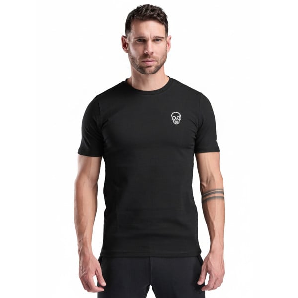 T-shirt Lifestyle EKOI CHAIN SKULL Noir