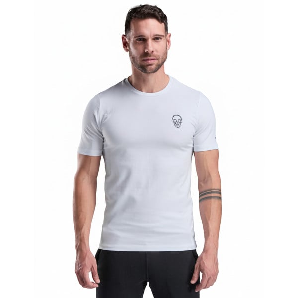 T-shirt Lifestyle EKOI CHAIN SKULL Noir