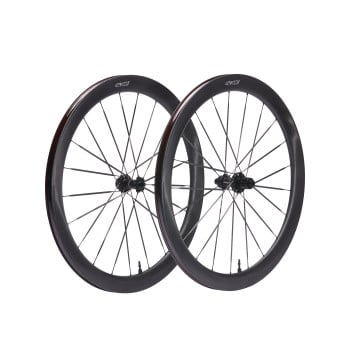 Coppia di Ruote EKOI Carbonio 50mm Full Black Shimano Silver