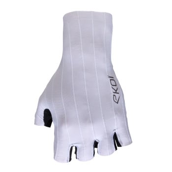 Guantes de ciclismo EKOI Racing AERO PRO Poron&reg; Blanco