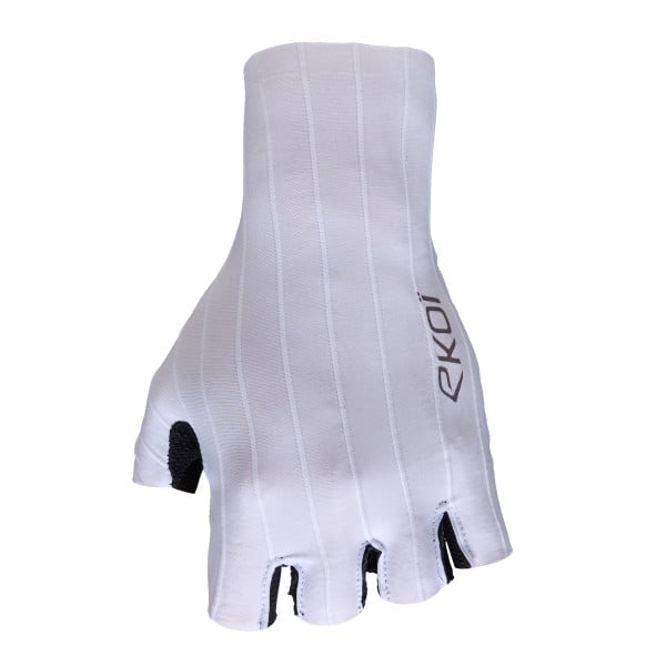 Guantes de ciclismo EKOI Racing AERO PRO Poron® Blanco