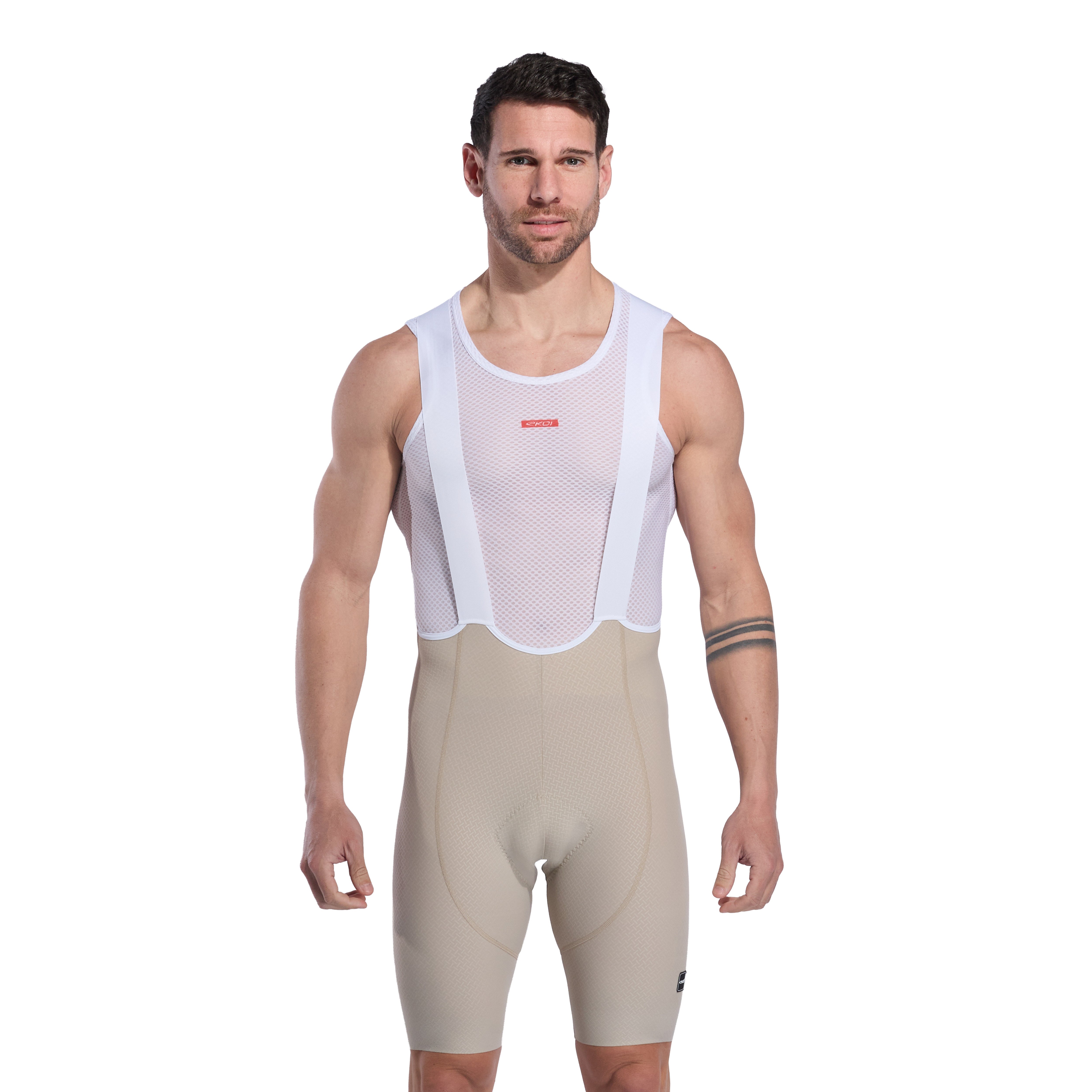 GEL ULTIMATE CROSS Bib Shorts EKOI Perf Taupe - EKOI