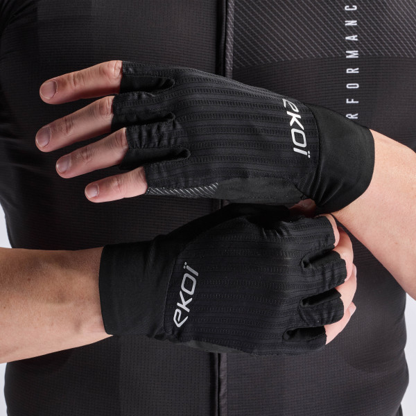 Guantes de carretera EKOI Perf GEL PROTECT Negro
