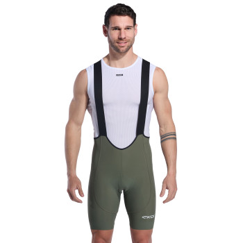 Culotte corto con tirantes EKOI Perf GEL ULTIMATE Caqui