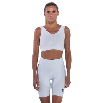 Pantaloncino donna EKOI Perf GEL POWER PIXEL senza bretelle Bianco