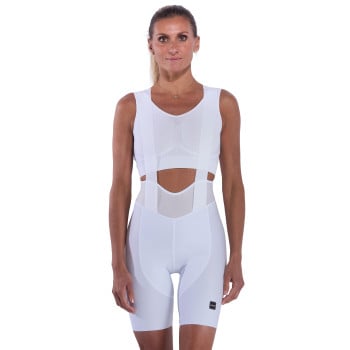 Cuissard femme EKOI Perf GEL POWER PIXEL Blanc