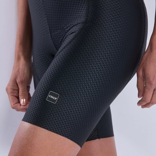 Culotte con tirantes de mujer EKOI Perf GEL POWER CROSS Negro