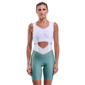 Dames-bibshort EKOI Perf GEL POWER CROSS Saliegroen