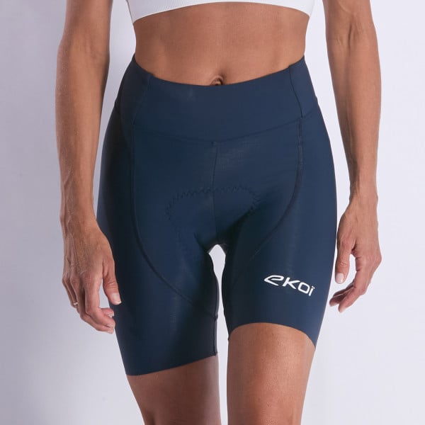 Culotte corto de mujer EKOI Perf GEL POWER sin tirantes azul marino