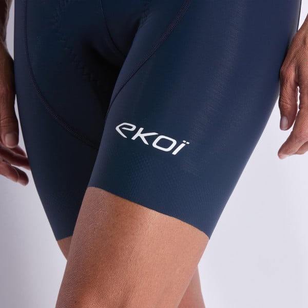 Culotte corto de mujer EKOI Perf GEL POWER sin tirantes azul marino