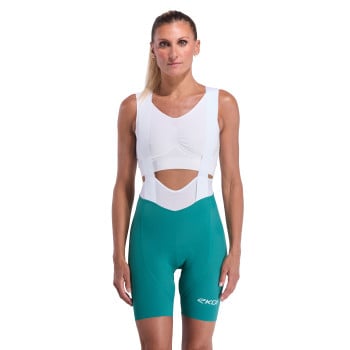 Cuissard femme EKOI Perf GEL POWER court Vert Emeraude