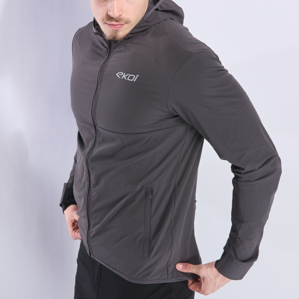 Chaqueta cortavientos EKOI Perf MTB POCKET ROAM Antracita