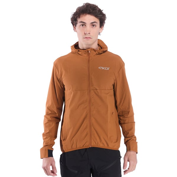Photo Veste coupe vent VTT EKOI Perf POCKET ROAM Caramel