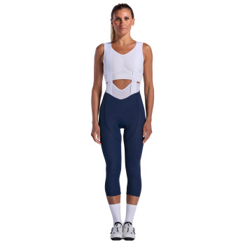 Damen-3/4-Radhose EKOI Perf GEL POWER PIXEL Marineblau