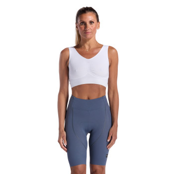 Cuissard femme EKOI Perf GEL POWER PIXEL sans bretelles Gris