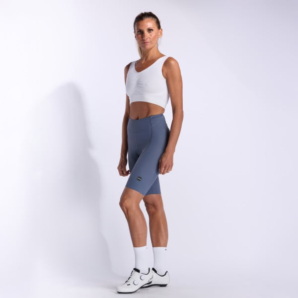 Photo Cuissard femme EKOI Perf GEL POWER PIXEL sans bretelles Gris
