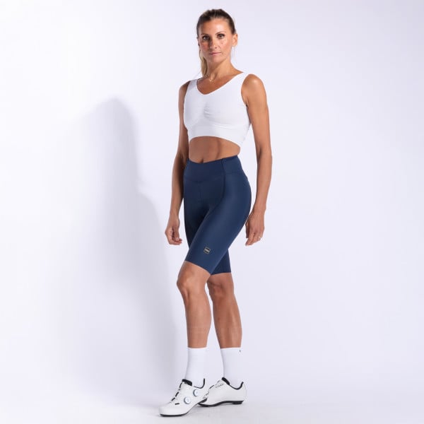 Photo Cuissard femme EKOI Perf GEL POWER PIXEL sans bretelles Marine