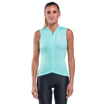 Maglia ciclismo donna EKOI Perf STREAMLINE senza maniche Menta