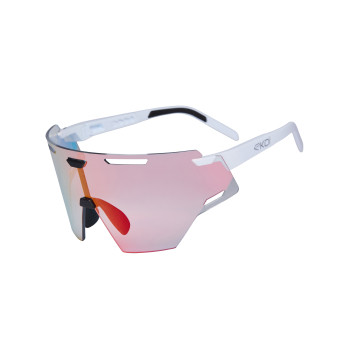 EKOI Racing ARIA Radsportbrille Wei&szlig; PH LIGHT Rot Kat. 1-3