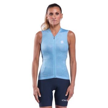 Damen-Trikot EKOI Perf BLOOM &auml;rmellos Blau