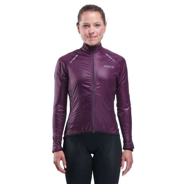 Chaqueta cortavientos de mujer EKOI Perf LIGHT LASER Ciruela