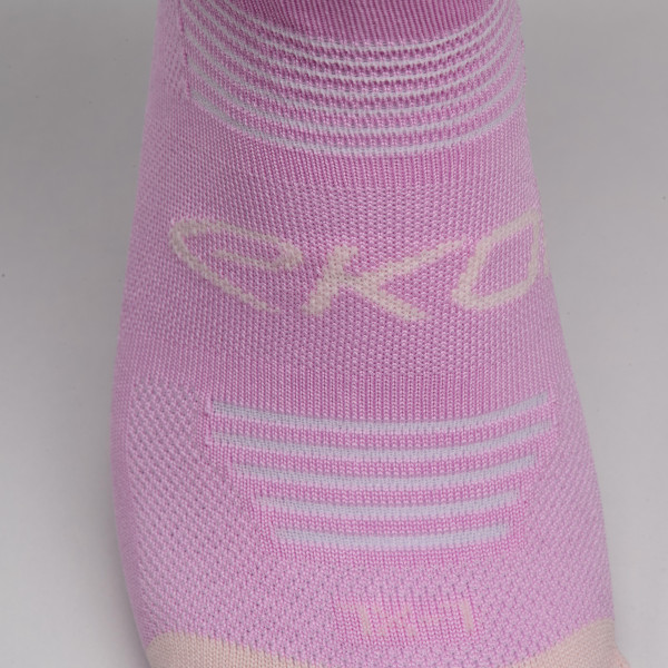 Calcetines de ciclismo mujer EKOI Perf ESTATE 16 cm Rosa