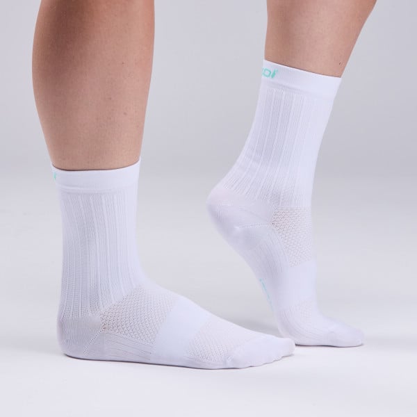 Photo Chaussettes femme EKOI Perf DYNAMIC LINE 16 cm Blanc Menthe