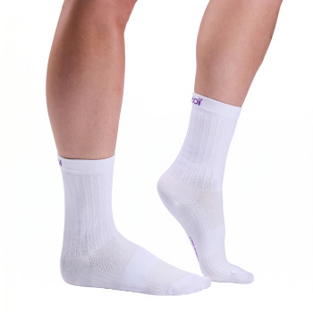 Damen-Radsocken EKOI Perf DYNAMIC LINE 16 cm Wei&szlig; Pflaume