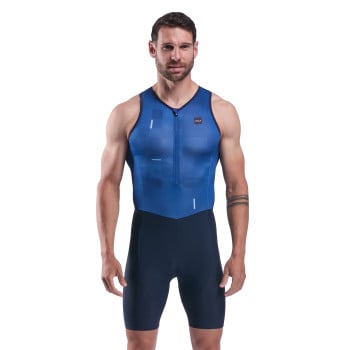 Triathlon-Einteiler EKOI Perf COBBLE &auml;rmellos Marineblau