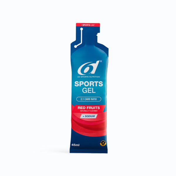 Geles energéticos 6D SPORTS 6 x 45 ml Frutos Rojos