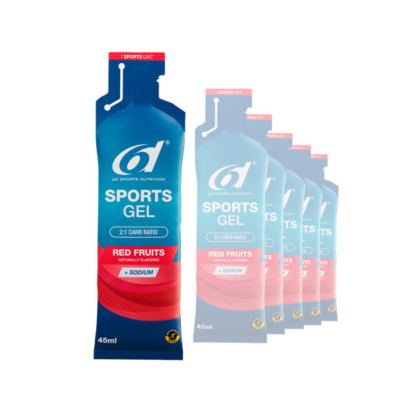 Geles energéticos 6D SPORTS 6 x 45 ml Frutos Rojos