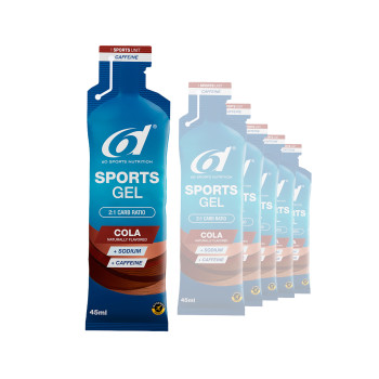 6D SPORTS Energie-Gels 6 x 45 ml Cola Koffein