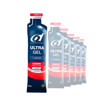 Gels &eacute;nerg&eacute;tiques 6d ULTRA 6 x 70 ml Cerise Caf&eacute;ine