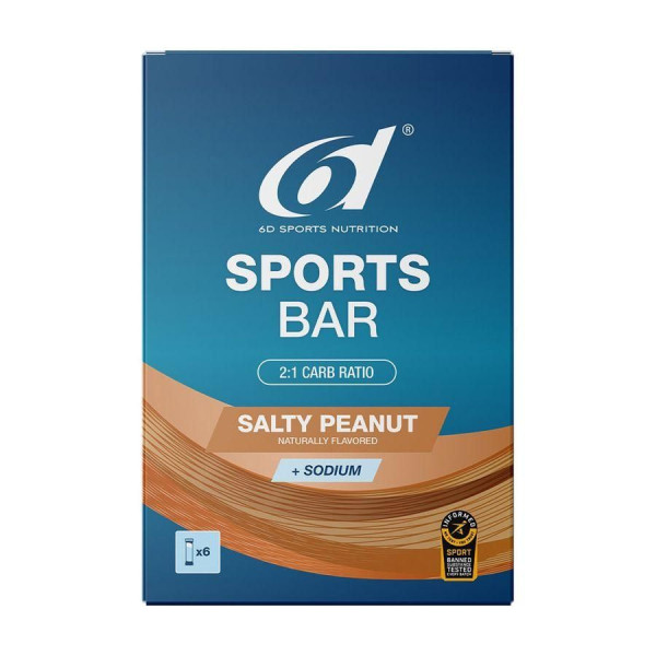 Barrita energética 6D SPORTS Bar 6 x 46 g Cacahuete Salado