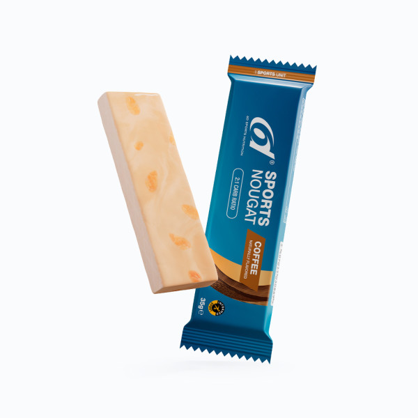 Barrita energética de nougat 6D SPORTS 6 x 35 g Café