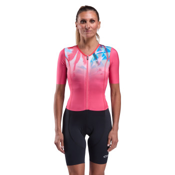 Combinaison triathlon femme EKOI Perf OASIS Rhubarbe