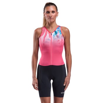 Body triathlon donna EKOI Perf OASIS senza maniche Rabarbaro