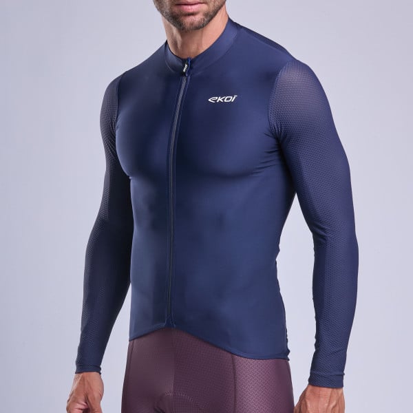 Photo Maillot homme manches longues EKOI Perf PULSE Marine