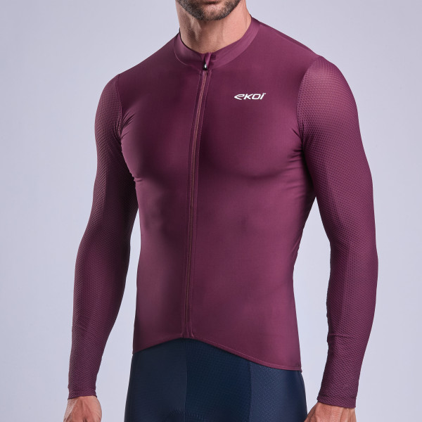 Photo Maillot homme manches longues EKOI Perf PULSE Bordeaux
